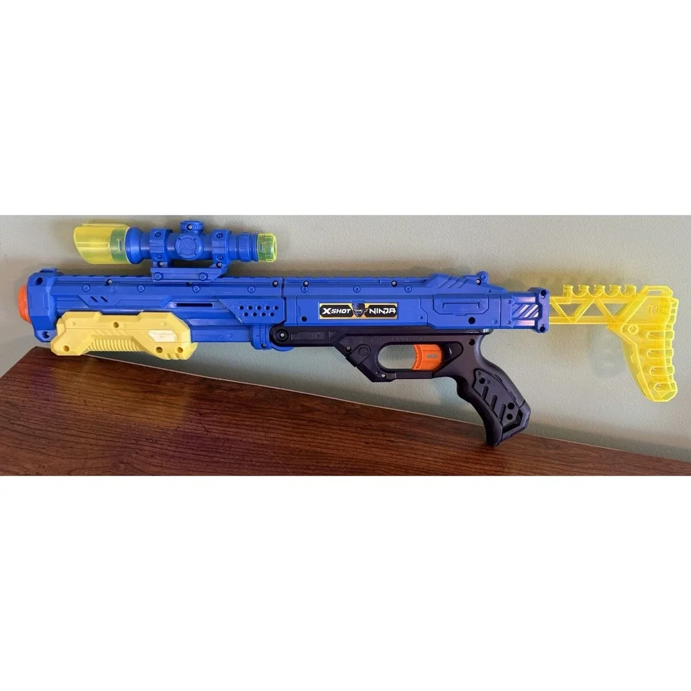X-Shot Ninja‎ Pump Riffle Dart Gun With Scope. EUC